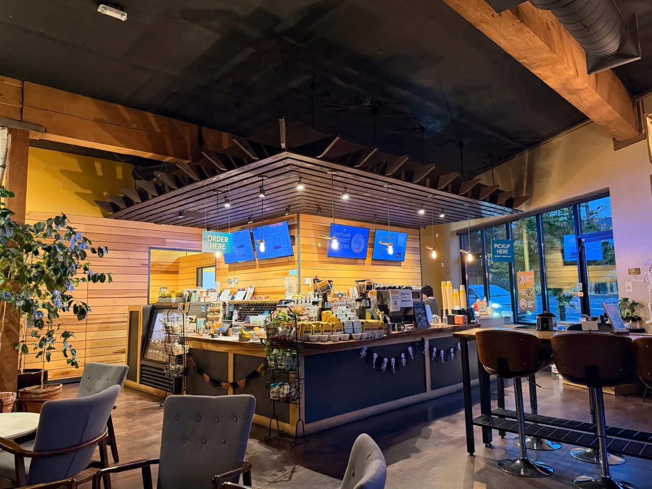 The counter and ordering area